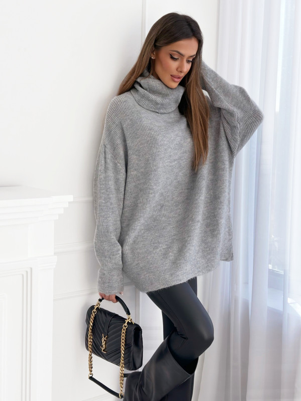 Sweter/golf oversize-owy CASUAL grey