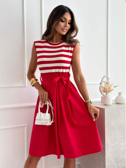 Sukienka TAURIANO red strips