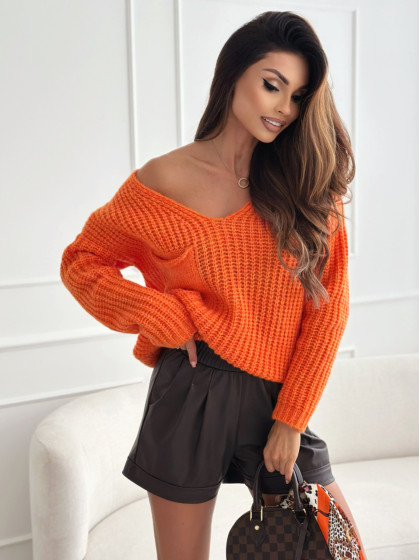 Sweter POCKET orange