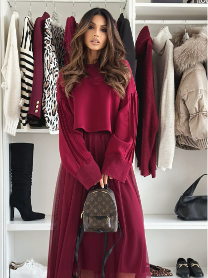 Bluza ELIOT burgund