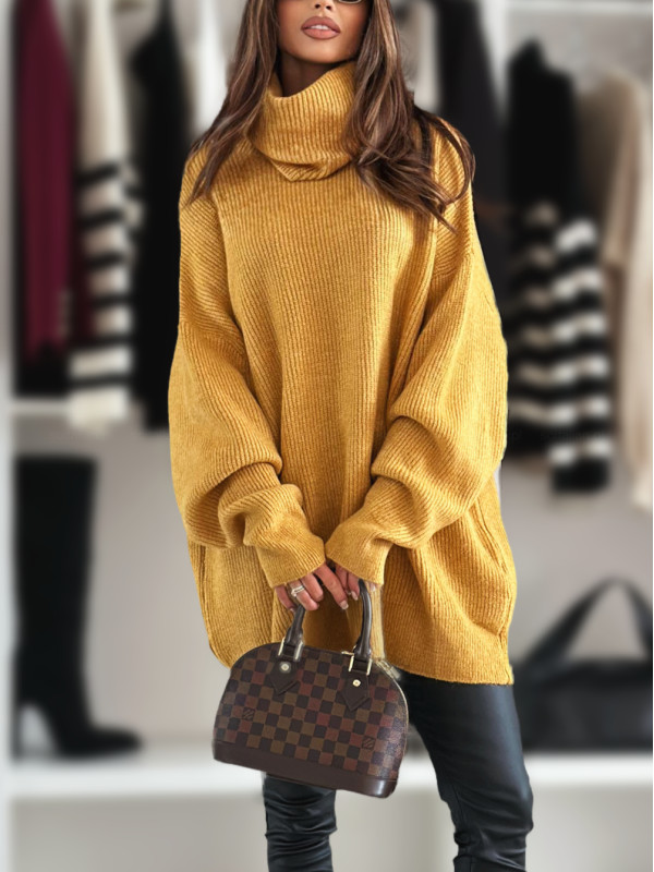 Sweter/golf oversize-owy CASUAL mustard