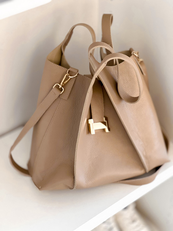 Torba skórzana WILMSLOW beige