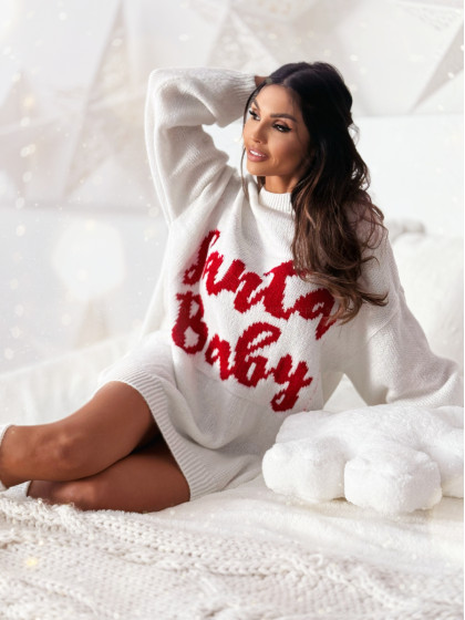 Sweter/tunika SANTA BABY white