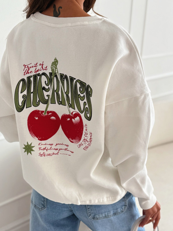 Bluza CHERRIES white