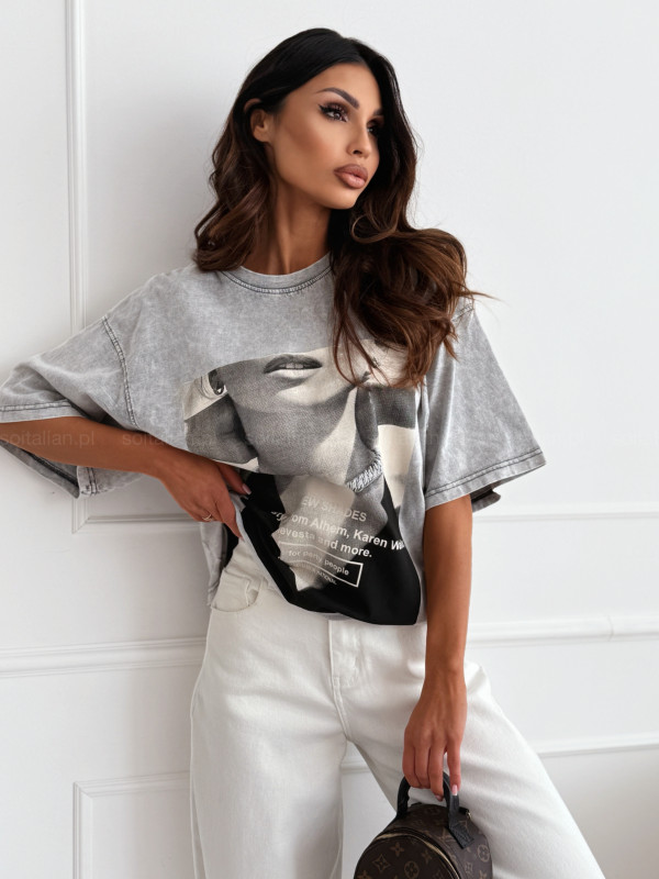 T-shirt oversize'owy NEW SHADES grey