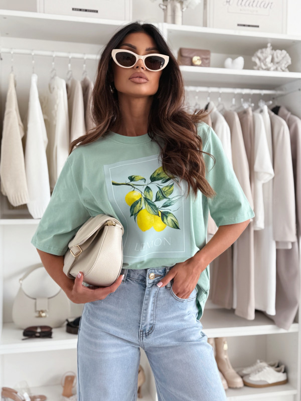 T-shirt LEMON olive