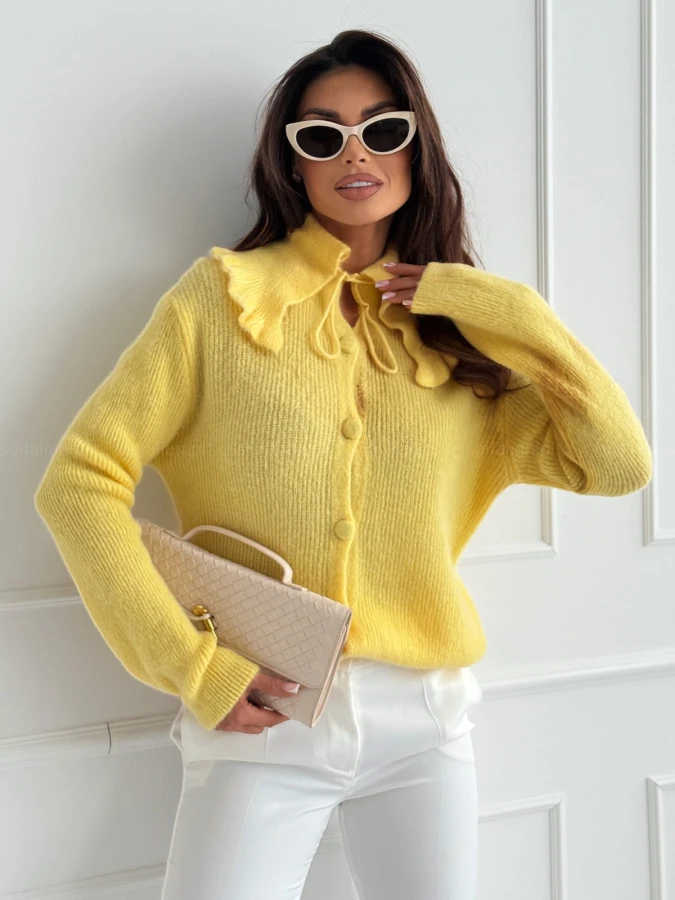 kardigan-z-konierzykiem-andrea-yellow