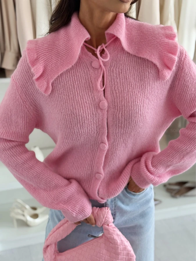 kardigan-z-konierzykiem-andrea-candy-pink