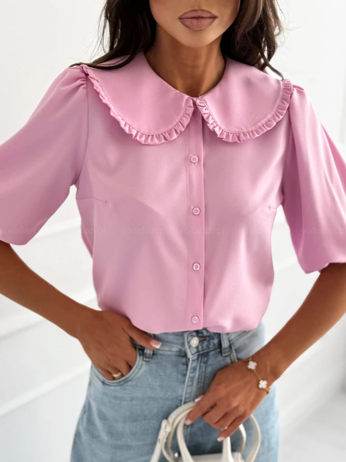 bluzka-koszulowa-frill-candy-pink-z-konierzykiem