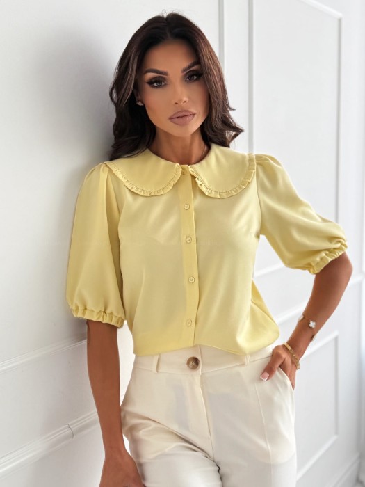 bluzka-koszulowa-frill-yellow-z-konierzykiem
