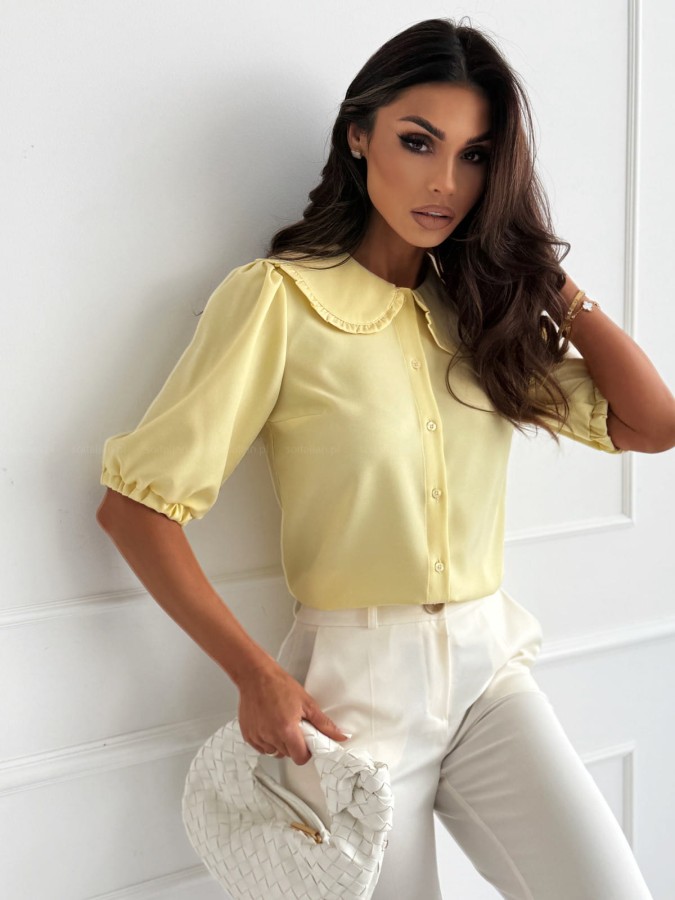 bluzka-koszulowa-frill-yellow-z-konierzykiem