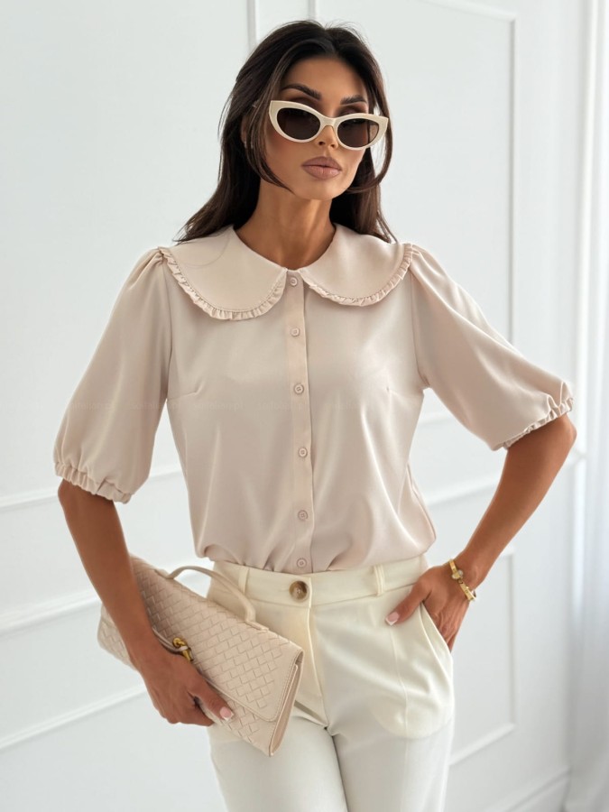 bluzka-koszulowa-frill-nude-z-konierzykiem