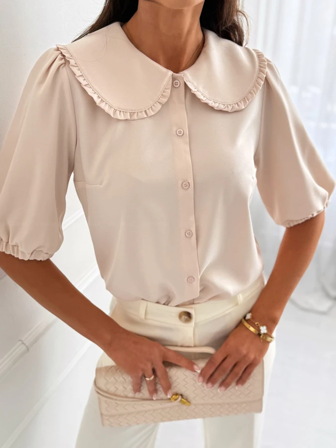 bluzka-koszulowa-frill-nude-z-konierzykiem