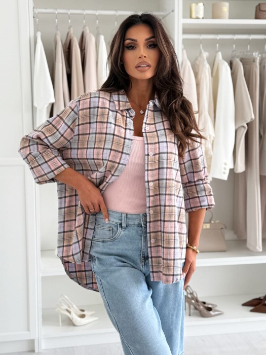 koszula-w-krate-torry-pinkbeige