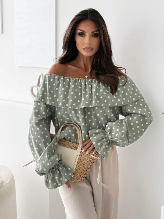 bluzkahiszpanka-dottie-khaki