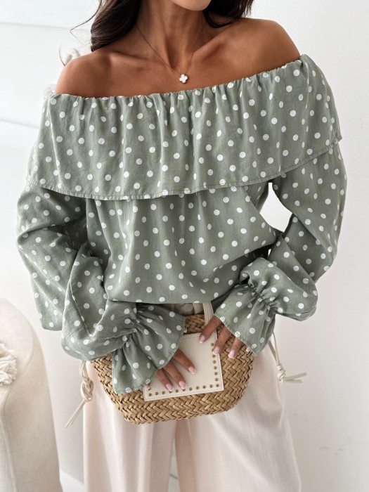 bluzkahiszpanka-dottie-khaki