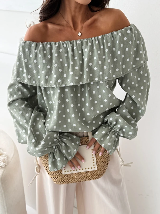 bluzkahiszpanka-dottie-khaki