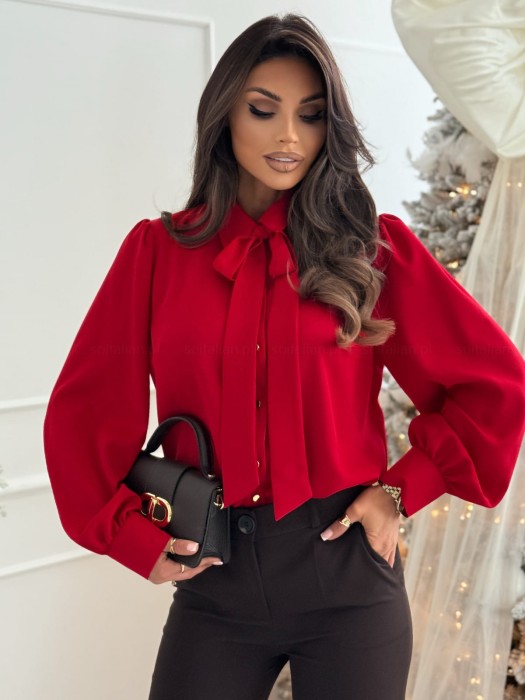 bluzka-koszulowa-hayden-red-z-wiazaniem